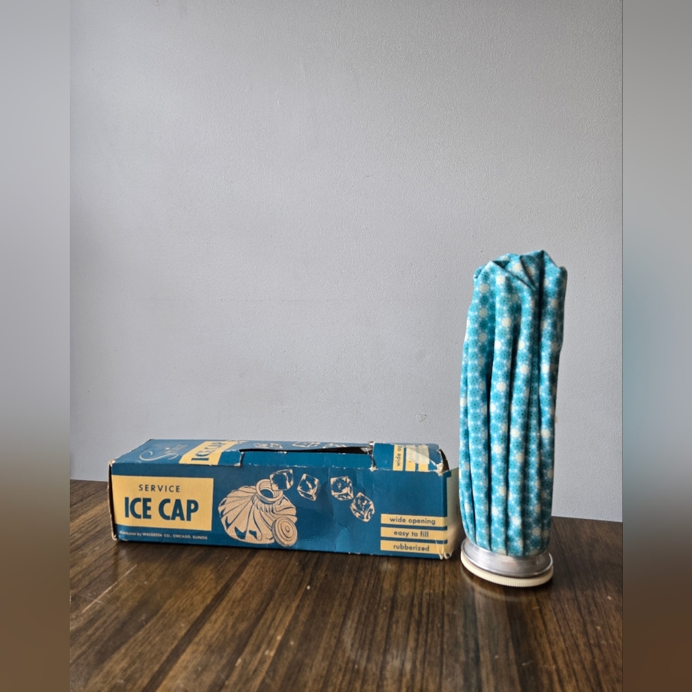 Vintage Walgreens Service Ice Cap Aqua